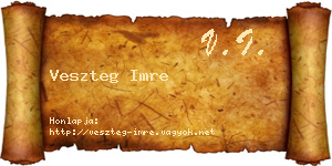 Veszteg Imre névjegykártya