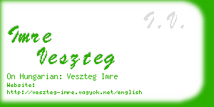 imre veszteg business card